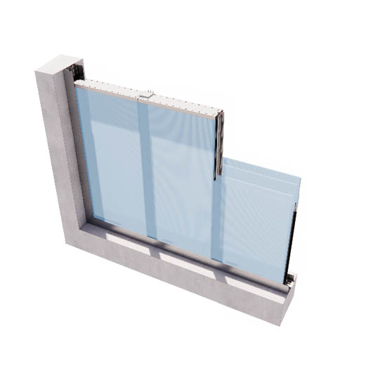 I moduli preassemblati sono incorniciati all’interno di profili in alluminio a taglio termico
