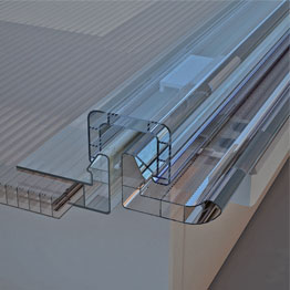 Posizionamento del profilo terminale utilizzato il coprigiunto il PC
