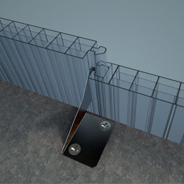 dettaglio posizionamento piastrina in inox 4063 di fissaggio
