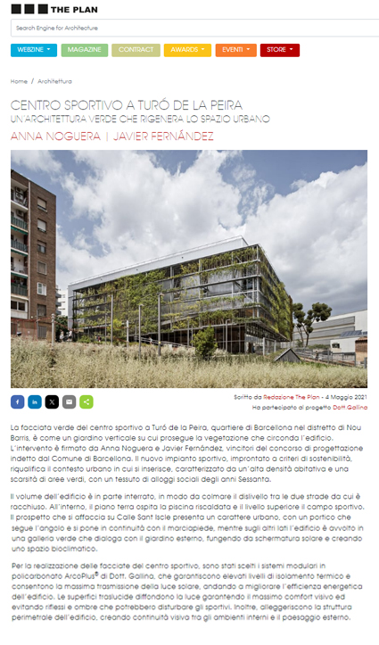 ArcoPlus&reg; per il centro sportivo a Barcellona
